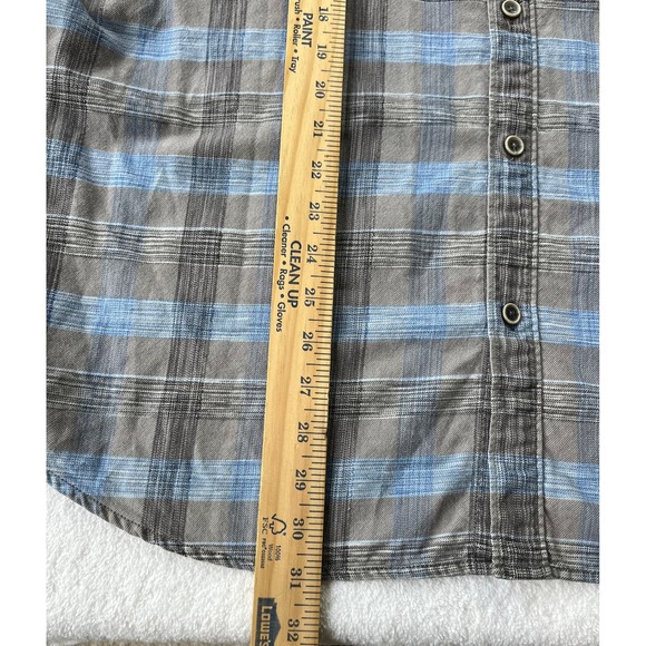 Tommy Bahama Plaid Flannel Long‎ Sleeve Shirt Men's Casual Button Up Large Blue - Picture 7 of 10